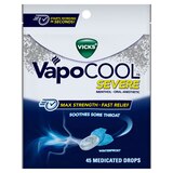 Vicks VapoCOOL Severe Sore Throat Medicated Drops, Winterfrost, 45 CT, thumbnail image