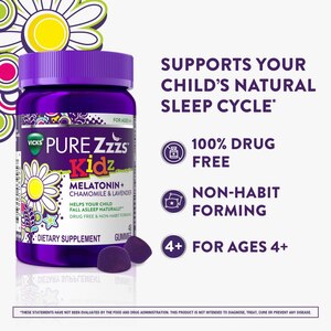 Pure Zzzs Kidz Melatonin + Chamomile & Lavender Gummies, 48