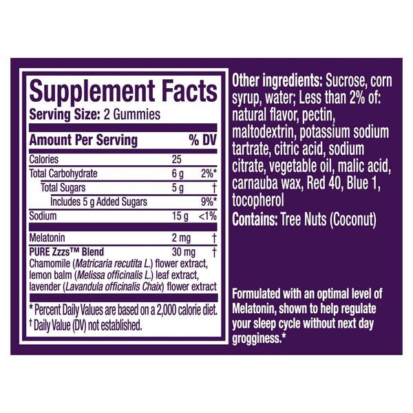 Pure Zzzs Melatonin + Chamomile & Lavender Gummies