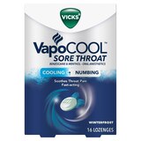 Vicks VapoCool Sore Throat Lozenges, 16 CT, thumbnail image 1 of 8