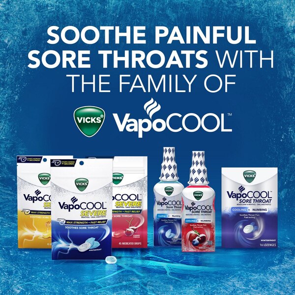 Vicks VapoCool Sore Throat Lozenges, 16 CT