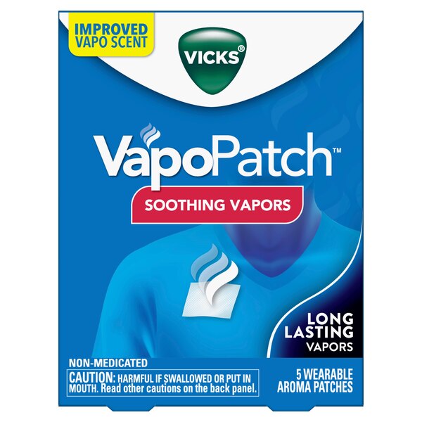 Vicks VapoPatch Soothing Vapor Chest Patches, 5 CT