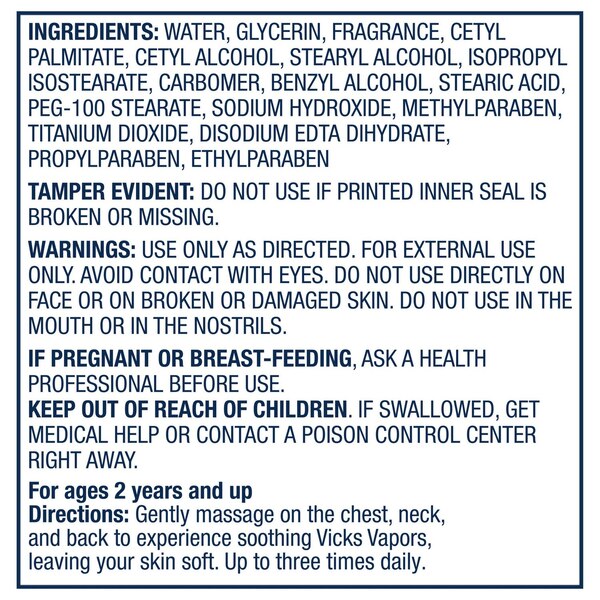Vicks Children's VapoCream Chest Rub, 3 OZ