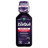 ZzzQuil Nighttime Pain Relief Sleep Aid Liquid, Midnight Berry, 12 FL OZ, thumbnail image