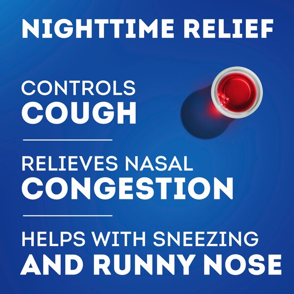 Vicks NyQuil Cough DM + Congestion Liquid, Berry, 12 OZ