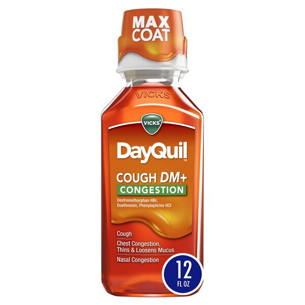 Vicks DayQuil Cough DM + Congestion Liquid, 12 OZ