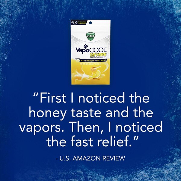 Vicks VapoCOOL Severe Sore Throat Medicated Drops