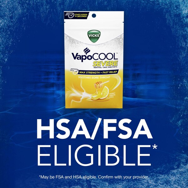 Vicks VapoCOOL Severe Sore Throat Medicated Drops