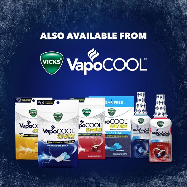 Vicks VapoCOOL Severe Sore Throat Medicated Drops