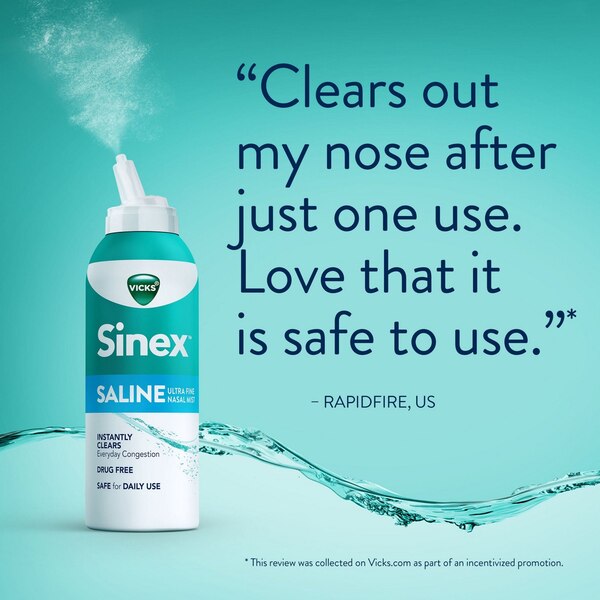 Vicks Sinex Saline Ultra Fine Nasal Mist, 5 OZ