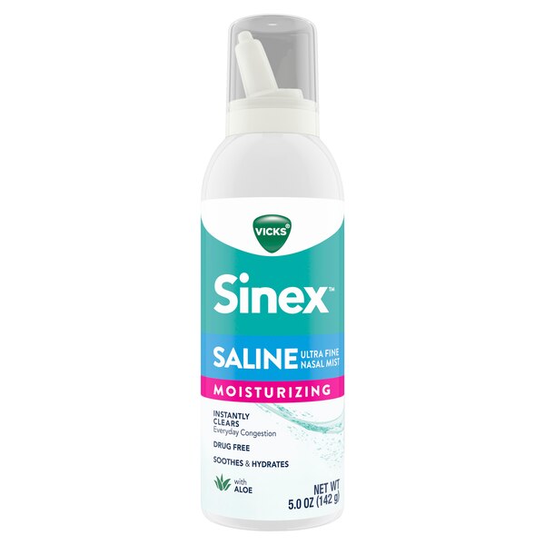 Vicks Sinex Moisturizing Saline Nasal Spray, 5 OZ