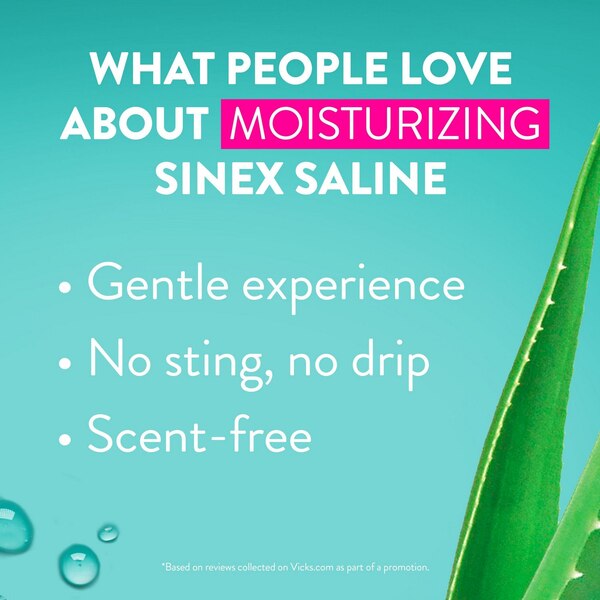 Vicks Sinex Moisturizing Saline Nasal Spray, 5 OZ