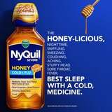 Vicks NyQuil Severe Cold & Flu Liquid, Honey, 12 OZ, thumbnail image