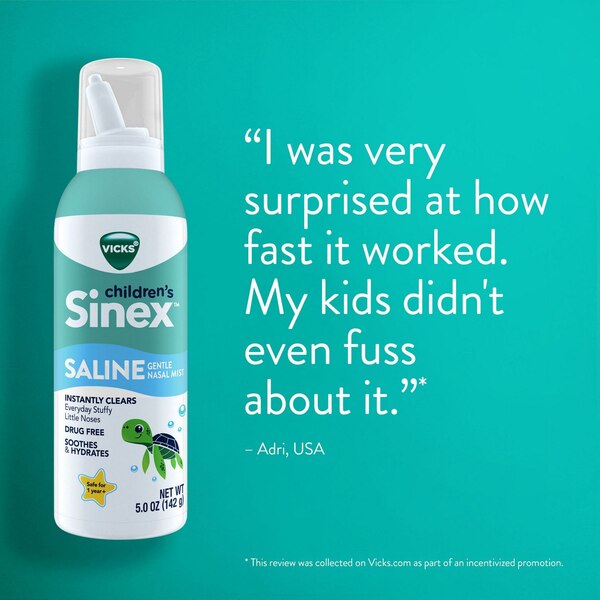 Vicks Children's Sinex Saline Gentle Nasal Mist, 5 OZ