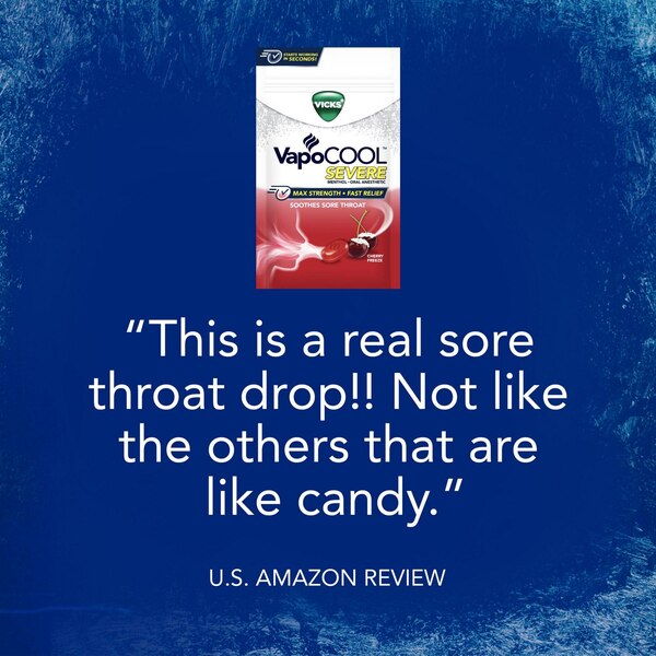Vicks VapoCOOL Severe Sore Throat Medicated Drops