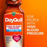 Vicks DayQuil and NyQuil High Blood Pressue Cold & Flu Liquid, 2 8 OZ bottles, thumbnail image