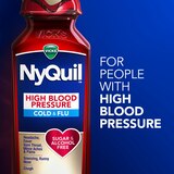 Vicks DayQuil and NyQuil High Blood Pressue Cold & Flu Liquid, 2 8 OZ bottles, thumbnail image
