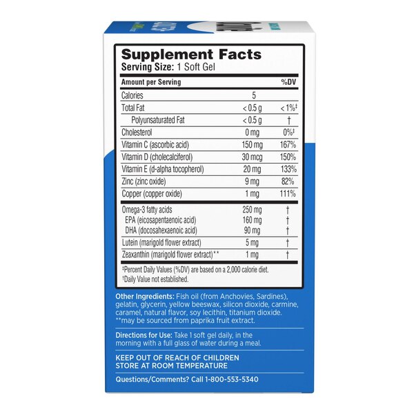 Ocuvite  Eye Vitamin & Mineral Supplement Adult