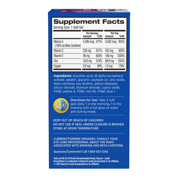 PreserVision Vitamin & Mineral Supplement AREDS Soft Gels