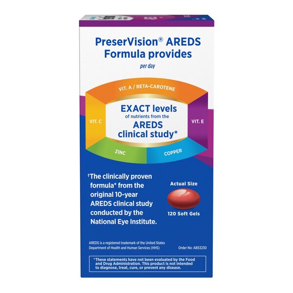 PreserVision Vitamin & Mineral Supplement AREDS Soft Gels