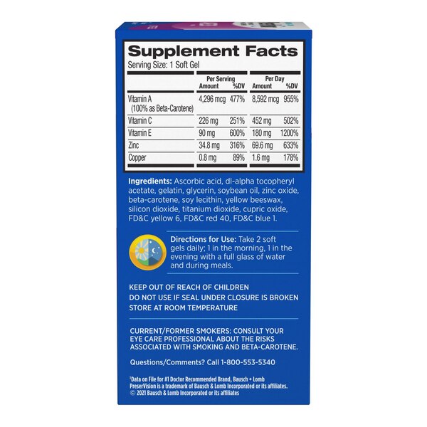 PreserVision Vitamin & Mineral Supplement AREDS Soft Gels