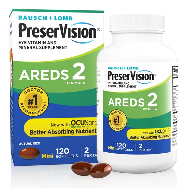 PreserVision Areds 2 Formula Eye Vitamin & Mineral Supplement Soft-Gels