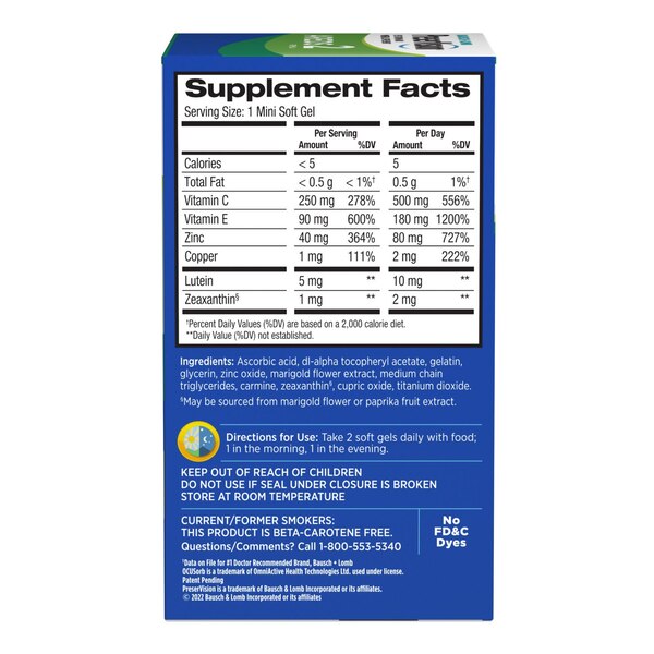 PreserVision Areds 2 Formula Eye Vitamin & Mineral Supplement Soft-Gels