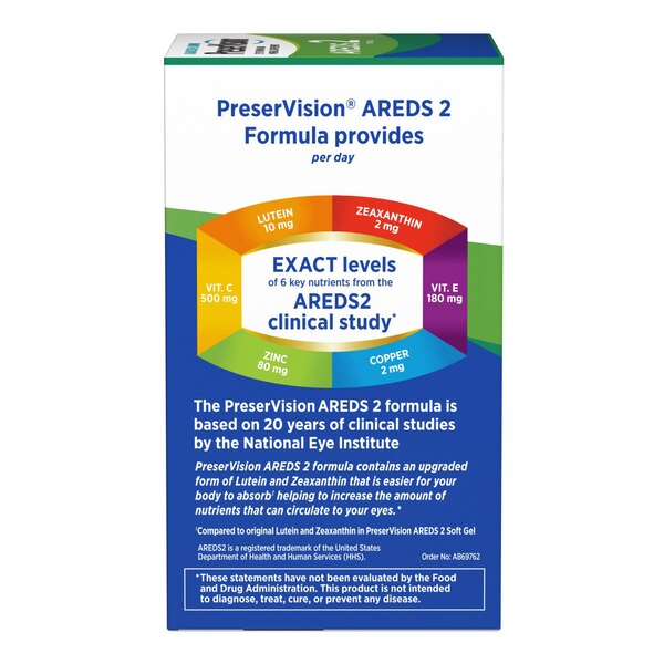 PreserVision Areds 2 Formula Eye Vitamin & Mineral Supplement Soft-Gels