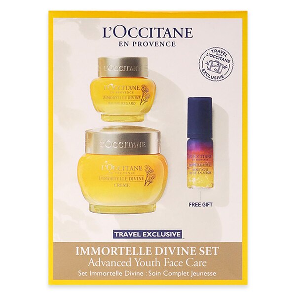 L'Occitane Immortelle Divine Advanced Youth Face Care Travel Set, 3 PC Set