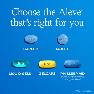 Aleve Easy Open Arthritis Cap Pain Relief Naproxen Sodium 220MG (NSAID) Caplets