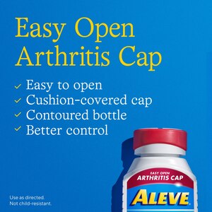 Aleve Easy Open Arthritis Cap Pain Relief Naproxen Sodium 220MG (NSAID) Caplets