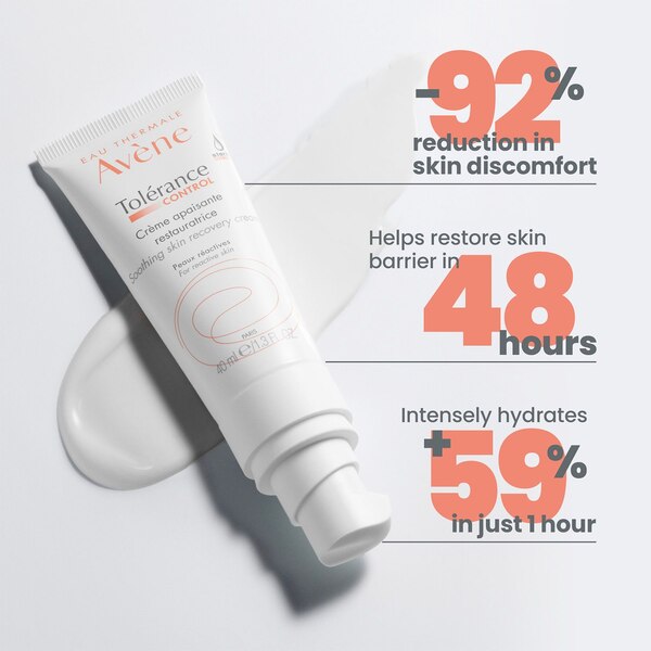 Avene Tolerance Control Soothing Face Cream for Sensitive Skin Barrier, 1.3 OZ