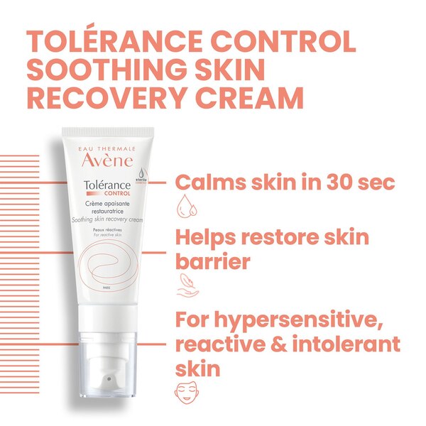 Avene Tolerance Control Soothing Face Cream for Sensitive Skin Barrier, 1.3 OZ