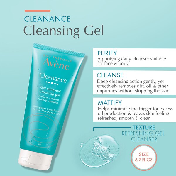Avène Cleanance Cleansing Gel, 6.7 OZ 