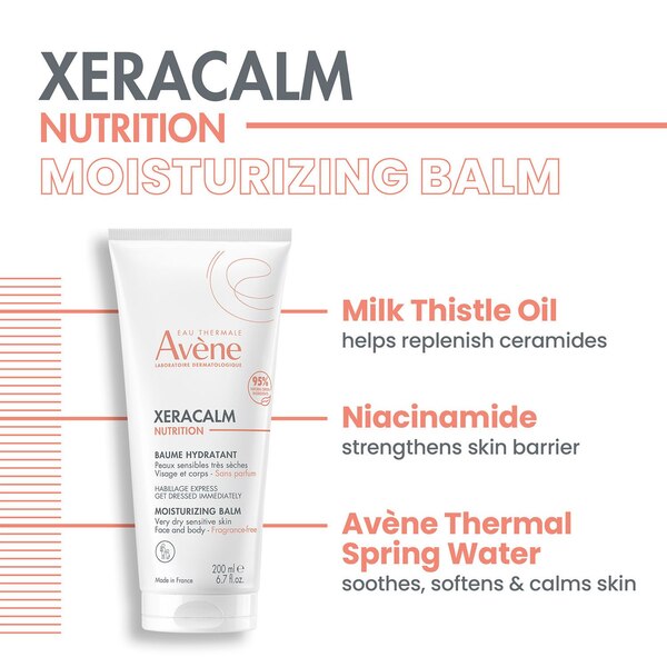 Avène XeraCalm Nutrition Moisturiziing Balm, 6.7 OZ