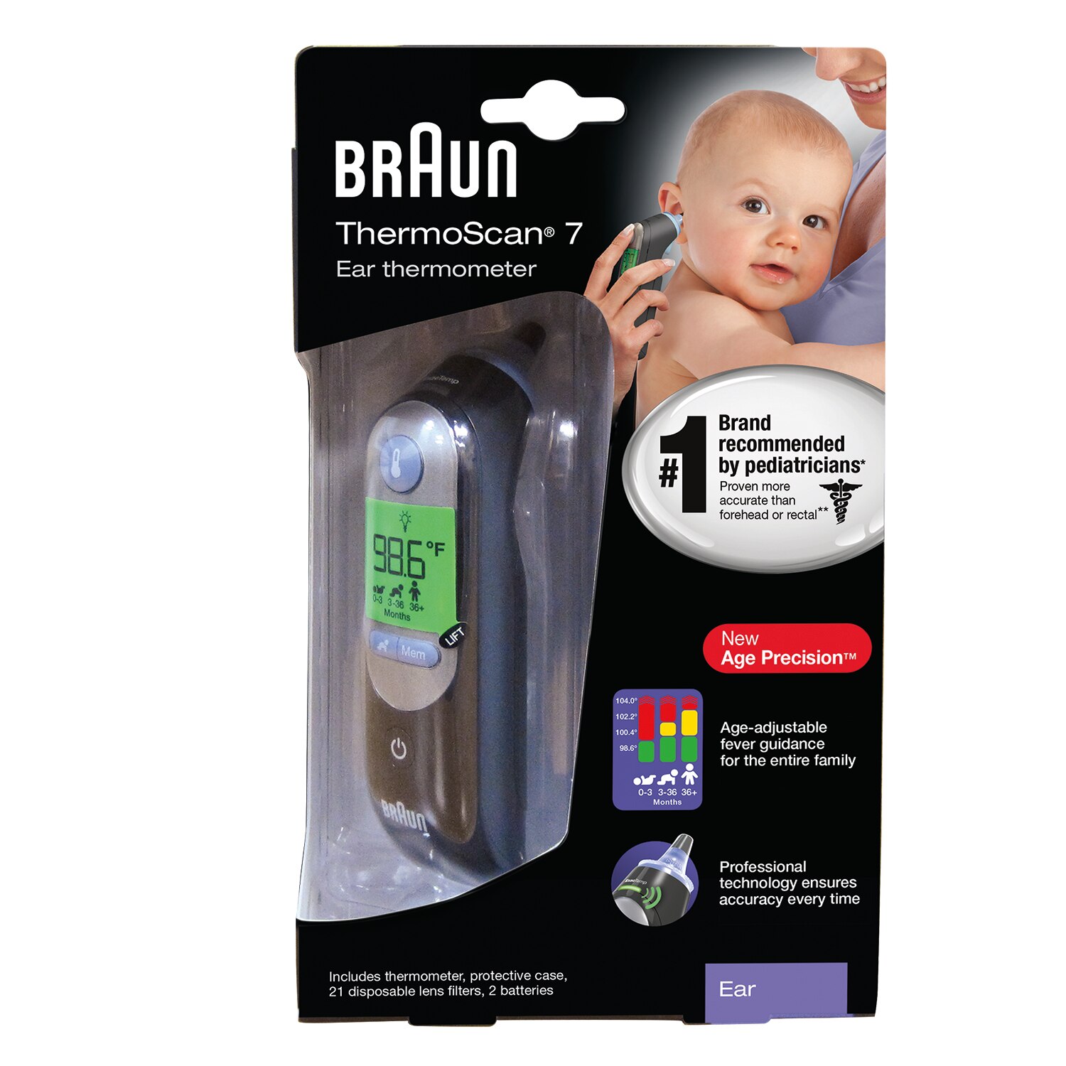 Braun ThermoScan 7 Digital Ear Thermometer 1 CT