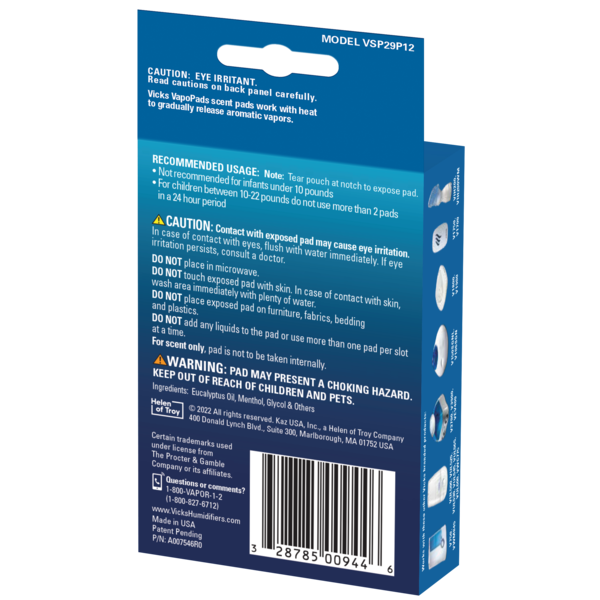 Vicks Waterless Vaporizer Scent Pads, 12 CT