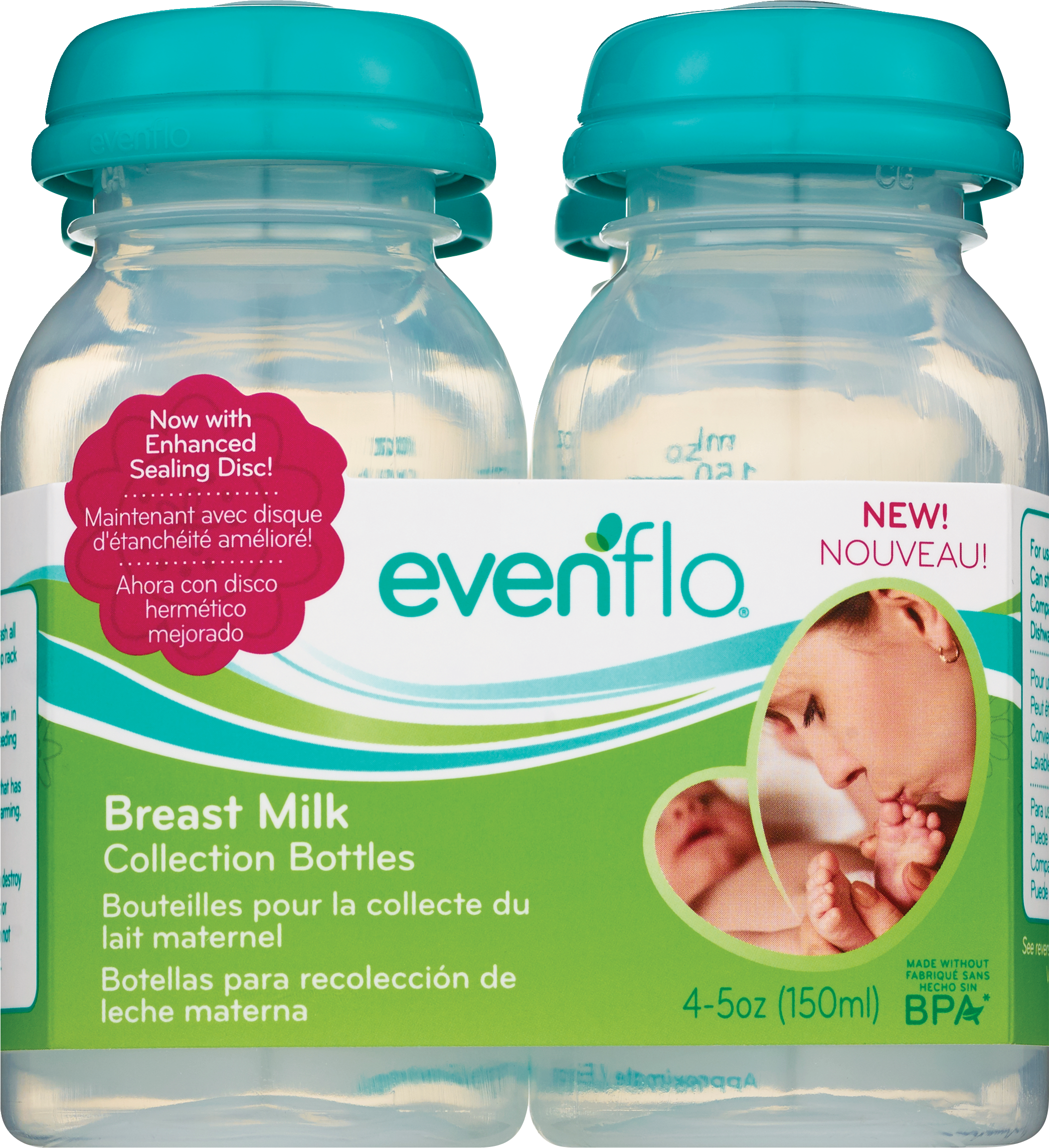 Evenflo - Botellas para acopiar leche materna, 5 oz