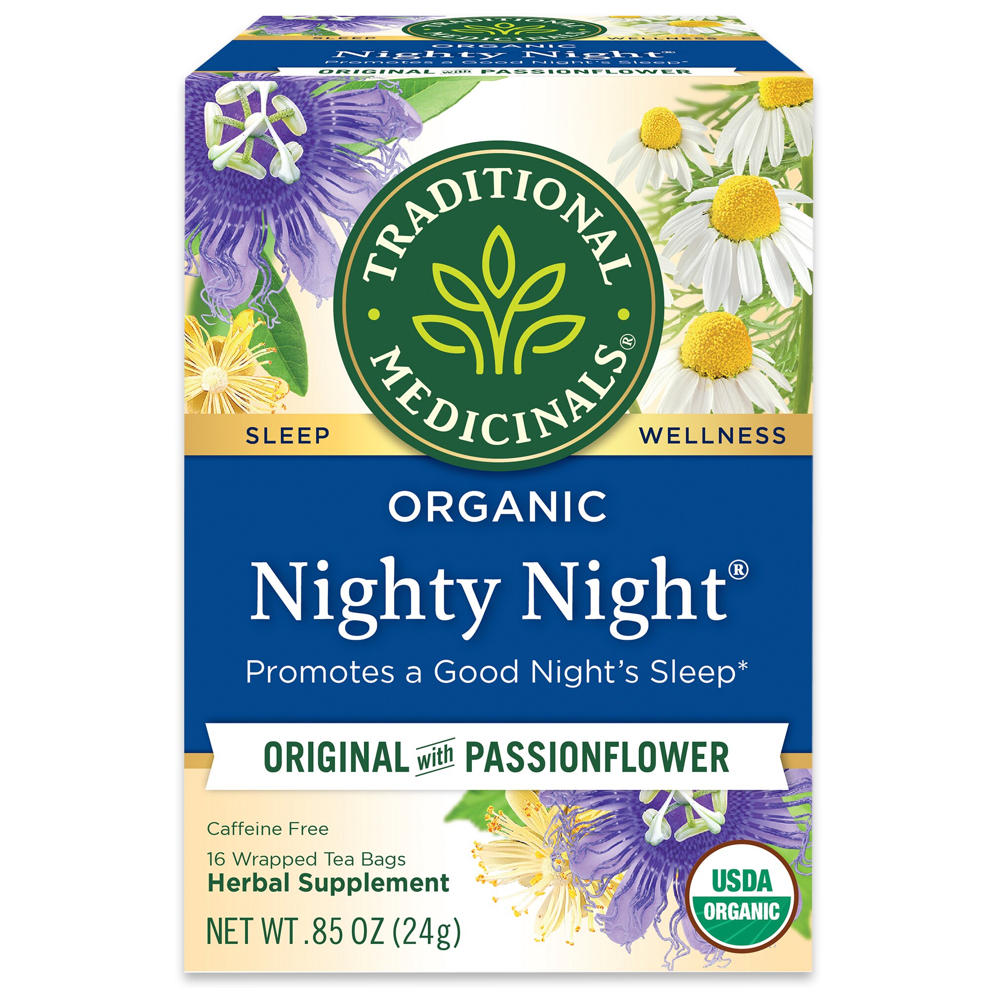 Traditional Medicinals Organic Nighty Night - Té de hierbas sin cafeína