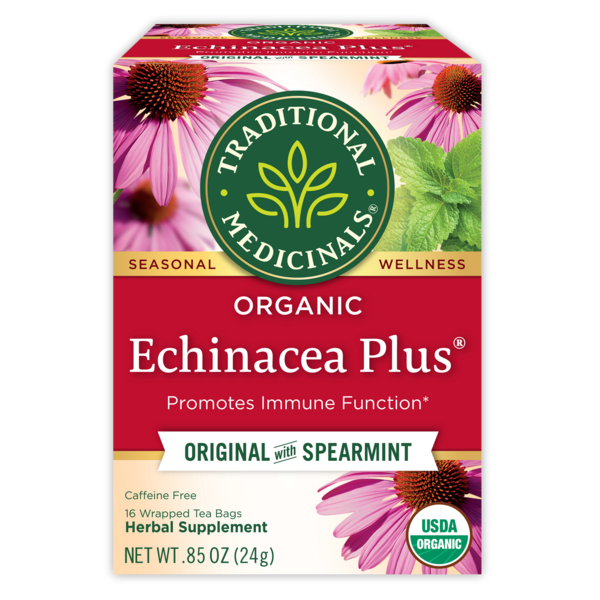 Traditional Medicinals Echinacea Plus Herbal Supplement, 16 ct