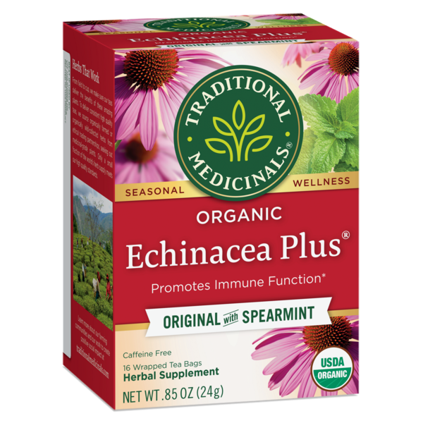 Traditional Medicinals Echinacea Plus Herbal Supplement, 16 ct