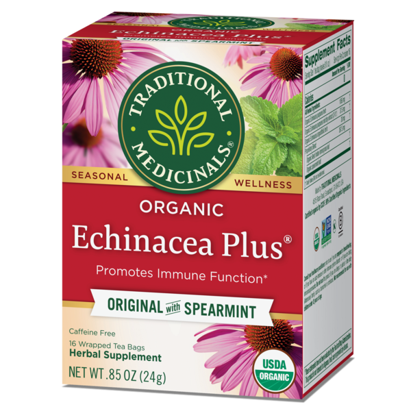 Traditional Medicinals Echinacea Plus Herbal Supplement, 16 ct