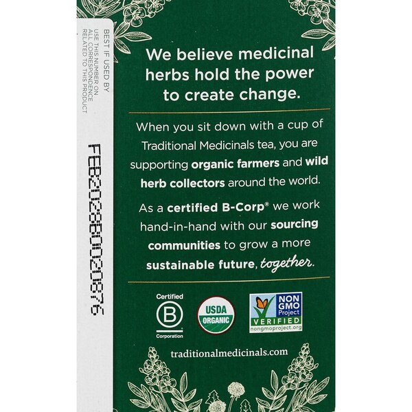 Traditional Medicinals Organic Peppermint Herbal Tea Bags, 16 ct, 0.85 oz