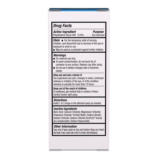 Blink Gel Tears Moderate-Severe Dry Eye Lubricating Eye Drops, 0.34 FL OZ