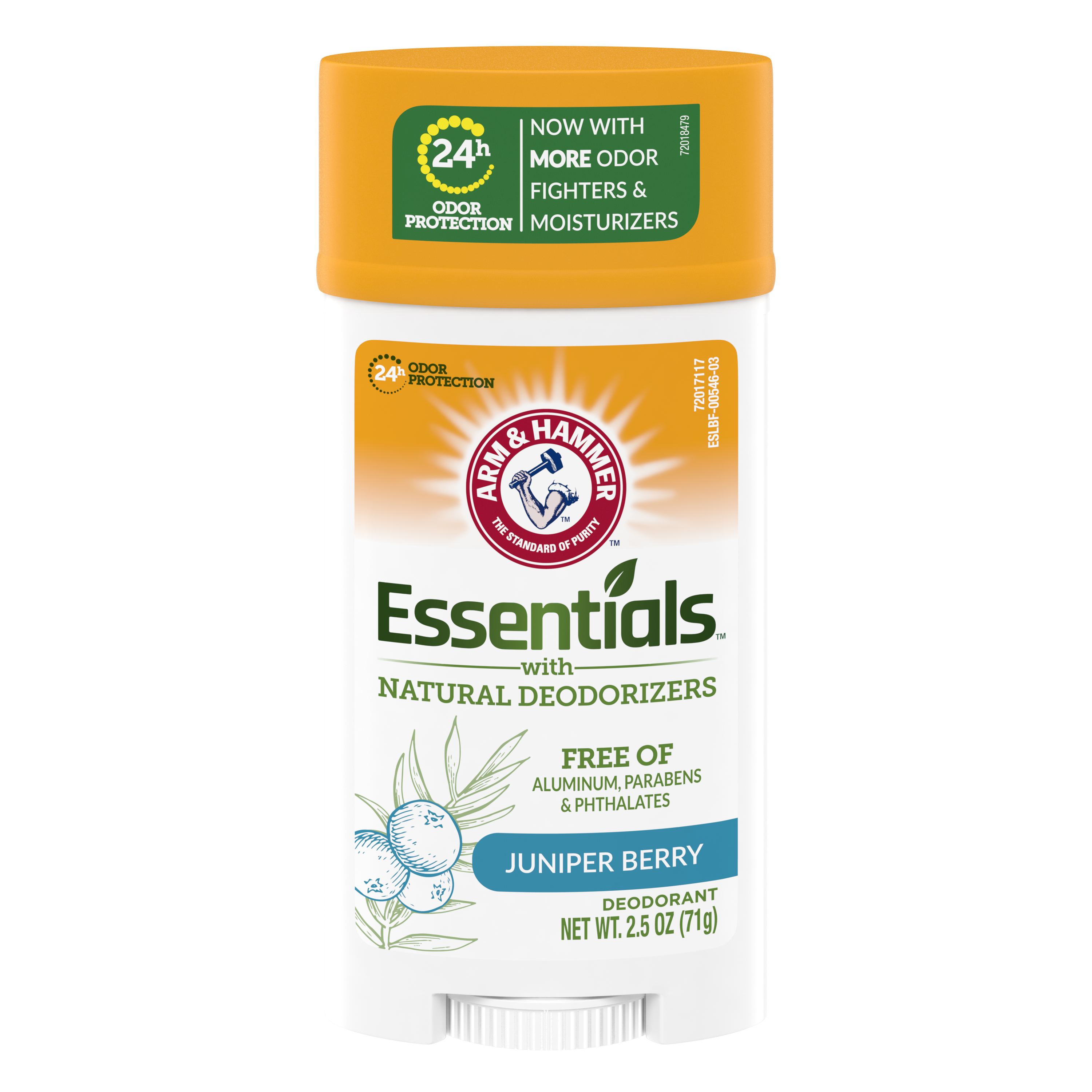 Arm & Hammer Essentials Deodorant, Stick, Clean Juniper Berry, 2.5 OZ