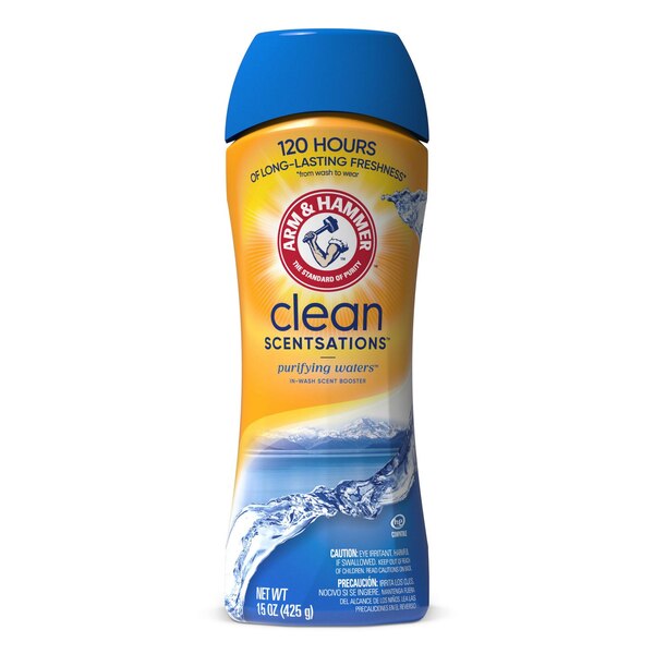 Arm & Hammer Clean Scentsations In-Wash Scent Booster Crystals, Purifying Waters Scent, 15 oz