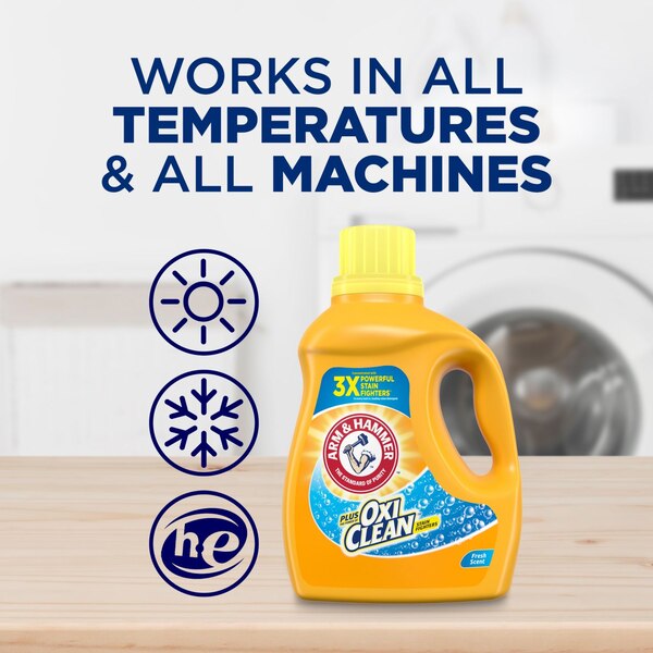 Arm & Hammer + OxiClean Liquid Laundry Detergent, 100 oz