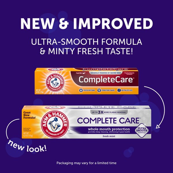Arm & Hammer Complete Care Anticavity Fluoride Toothpaste, Fresh Mint, 6 OZ