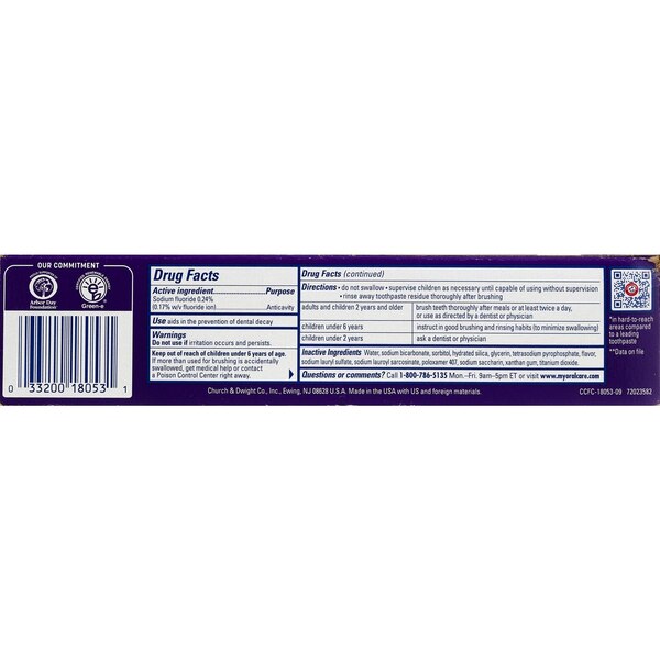 Arm & Hammer Complete Care Anticavity Fluoride Toothpaste, Fresh Mint, 6 OZ