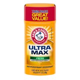 Arm & Hammer Ultra Max Antiperspirant & Deodorant Stick, Fresh, 2.6 OZ, 2 Pack, thumbnail image